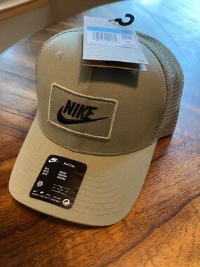 NWT Nike Adult Futura “Swoosh Box” Rise Trucker - Oil Green - Snapback